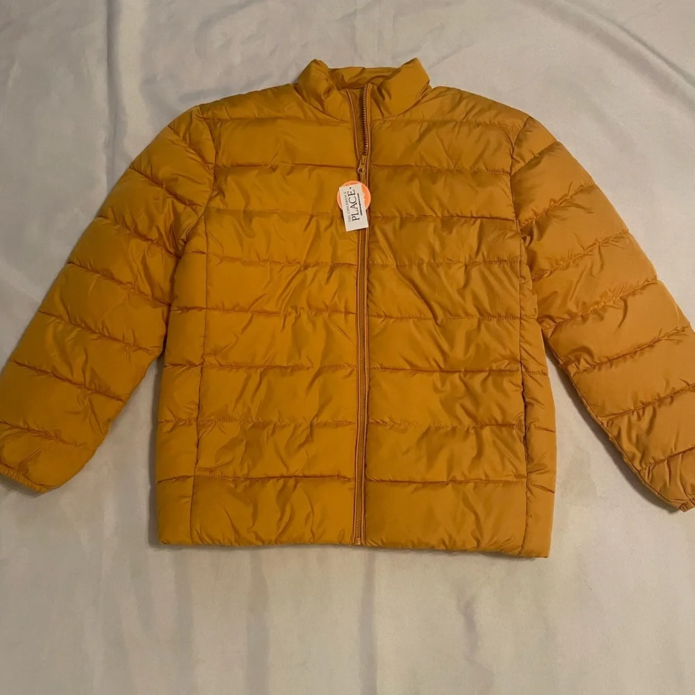 The Children’s Place Mustard Yellow Kids‎ Puffer Jacket, NWT, Size 18 (XXXL)